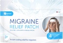 Migraine Relief Patch, Soğutma Patches for Migraine, Fever, Hormonlar, & Headaches, Mess & Odor-Free Hydrogel Soğutma, ABD'de Made, 1 Pack (4 x Patches) Beyaz Beyaz Beyaz