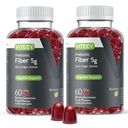 Viteey Prebiotic Fiber Gummies for Adults, 5g - Gut Health & Digestive Soluble Fiprofit Gummies - Zero Sugar Added, Vegan, Gluten-Free - 120 Count