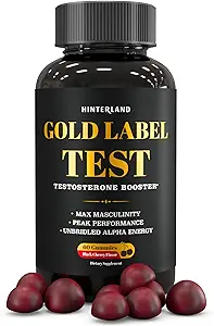 Gold ετικέτα Testosterone Booster Gummies με Tongkat Ali, Ψευδάργυρος, D3, Ashwagandha, Fenugreek, Μαγνήσιο, Boron για Ανδρική Ενίσχυση, Μυϊκό Κτίριο, Ζωτικότητα, Δύναμη, Απόδοση, Ενέργεια - 60 Μέτρα