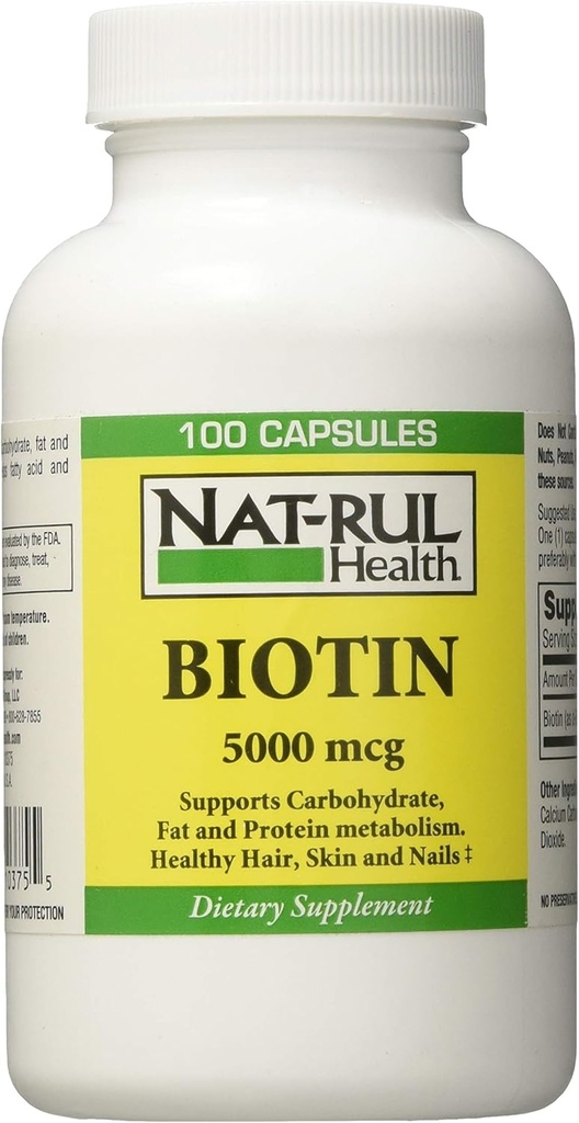 NAT- Rul Βιοτίνη 5000 mcg Κάψουλες 100 ea