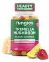 Fungies Tremella Mushroom Gummies, Karma Strawberry & Lemon Flavor - Mushroom Herbal Supplement Gummy for Yetişkinler Supports Collagen Synthesis, Sağlıklı Cilt ve Sağlıklı Ağlama - Beauty Gummies 60 Hizmetler