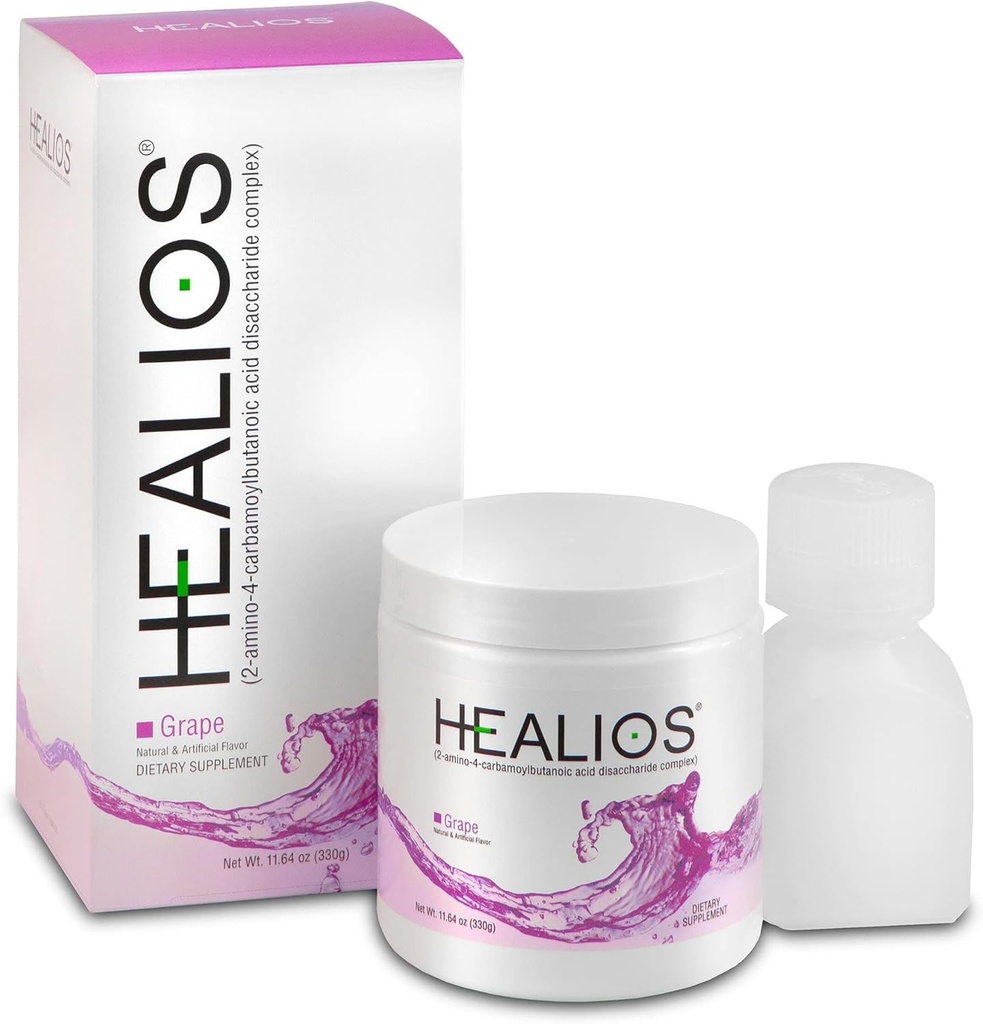 Healios Grape Flavor Oral Health and Diyetary Supplement, Toz Form, Doğal Kaynak L-Glutamine Trehalose L-Arginine, 11.64 Ounces