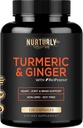 Κουρκουμίνη κουρκουμίνη με BioPerine & Ginger, Μαύρο Πιπέρι και 95% Κουρκουμινοειδή - Turmeric Συμπληρώματα Υψηλής Απορρόφησης για την υγεία της εστίας - Μη ΓΤΟ, Χωρίς Γλουτένη - 120 Κάψουλες