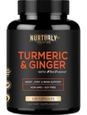 Turmeric Curcumin ile BioPerine & Ginger, Black Pepper ve% 95 Curcuminoids - Yüksek Abvitamin Turmeric Supplements for Hearth Health - Non-GMO, Gluten Free - 120 Capsules