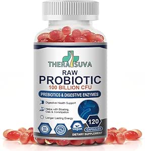 Probiyotikler 100 Milyar CFU – 34 Strains + Organik Prebiyotikler – Gut Health için tüm Gıda Formula, Immune Support & Digestive Balance – 60 Day Supply, 120 Softgels