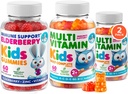 DR. MORITZ Healthy Kids' Essentials Pack - Παιδικά Gummys Elderberry (60 Count) με πολυβιταμίνη (120 Count)