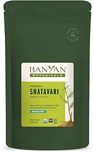 Banyan Botanicals Shatavari Powder – Organic Asparagus Racemosus Root Powder – Rejuvenating Adaptogen Tonic That Supports a Healthy Reproductive System* – 1/2 lb. – Non-GMO Sustainably Sourced Vegan