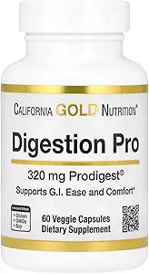California Gold Nutrition Digestion ProDigest®, Historical Digestive Meeting of Artichoke and Ginger Extracts, 320 mg, 60 Veggie Capsules
