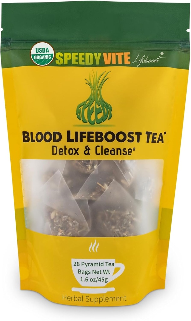 SpeedyVite® Blood Lifeboost Tea | Atıkların Kan Akımından Çıkarılması* | Antioksit Immune Boosting* | Contains Echinacea, Chamomile ve More More More