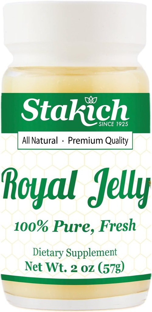 Stakich Fresh Royal Jelly - Pure, All Natural - Nomixs/Flavors / Preservatives eklendi - 2 Ounce (57 Grams)