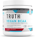 Gerçek Beslenme Vegan BCAA Toz- 2:1 Doğal BCAA'lar Enerji, Kas Binası için Toz Asits Tozu, Post Workout Recovery Candy ( Orange, 30 Hizmet)