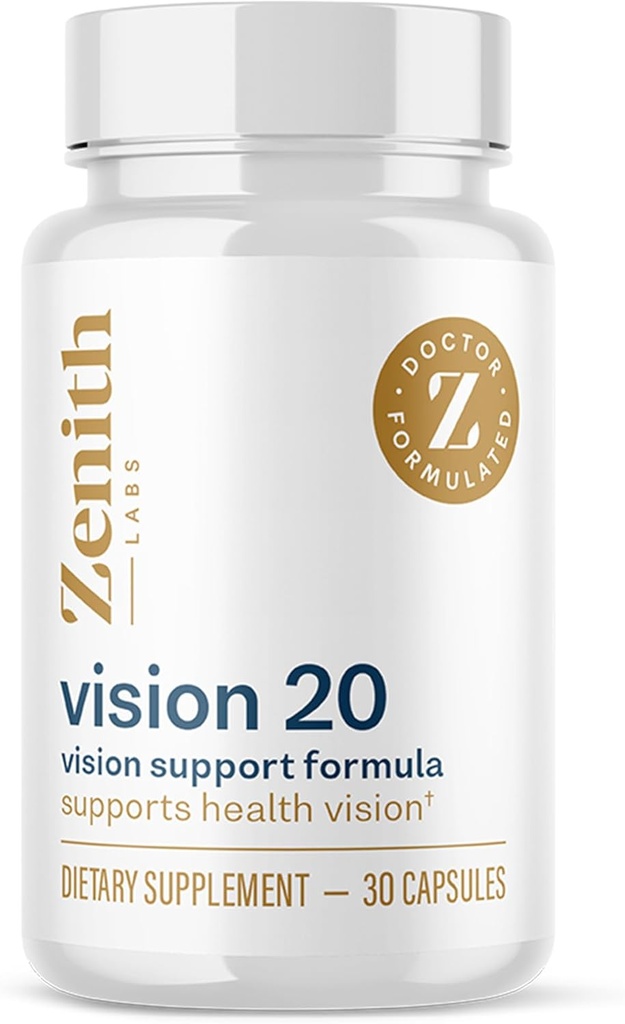 Zenith Labs Vizyon 20 Göz Vitamini - Lutein, Zeaxanthin ve Bilberry Ekstraksiyon - Göz Strain ve Eye Health - Carotenoid Mix