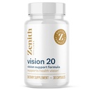 Zenith Labs Vizyon 20 Göz Vitamini - Lutein, Zeaxanthin ve Bilberry Ekstraksiyon - Göz Strain ve Eye Health - Carotenoid Mix