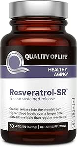 Life Resveratrol SR - Güçlü Anti Aging All Natural Formula - 30 Vegicaps