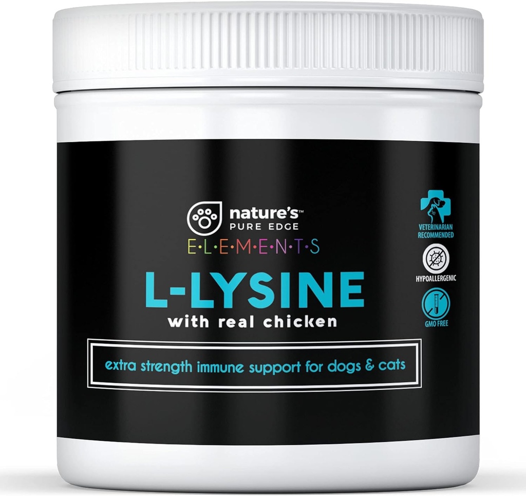 Cats ve Kittens için L-Lysine Toz, Cats ve Kittens ve Köpeklere Immune Health, Normal Eye Function ve Respiratory Health, Ekstra Büyük 125 Grams.