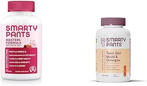 SmartyPants Gummy Πολυβιταμίνη για γυναίκες 50 και άνω: Ωμέγα 3 Fish Oil (EPA/DHA), Methylfolate & Teen Girl Multivitamin Gummies: Ωμέγα 3 Fish Oil (EPA/DHA), Βιταμίνη D3, C, Βιταμίνη B12
