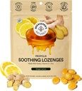 Beekeeper's Naturals Soothing Honey Ginger Lemon Cough Drops - Vitamin D, çinko ve Propolis Throat Soothing Lozenges, 14 Ct
