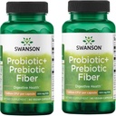 Swanson Prebiyotik + Probiyotik Fiber - Doğal Supplement Digestive System & Immune Health Support - Aids Regularity & GI Tract Health - (60 Capsules, 500 Milyon CFU Her) (2 Paket)