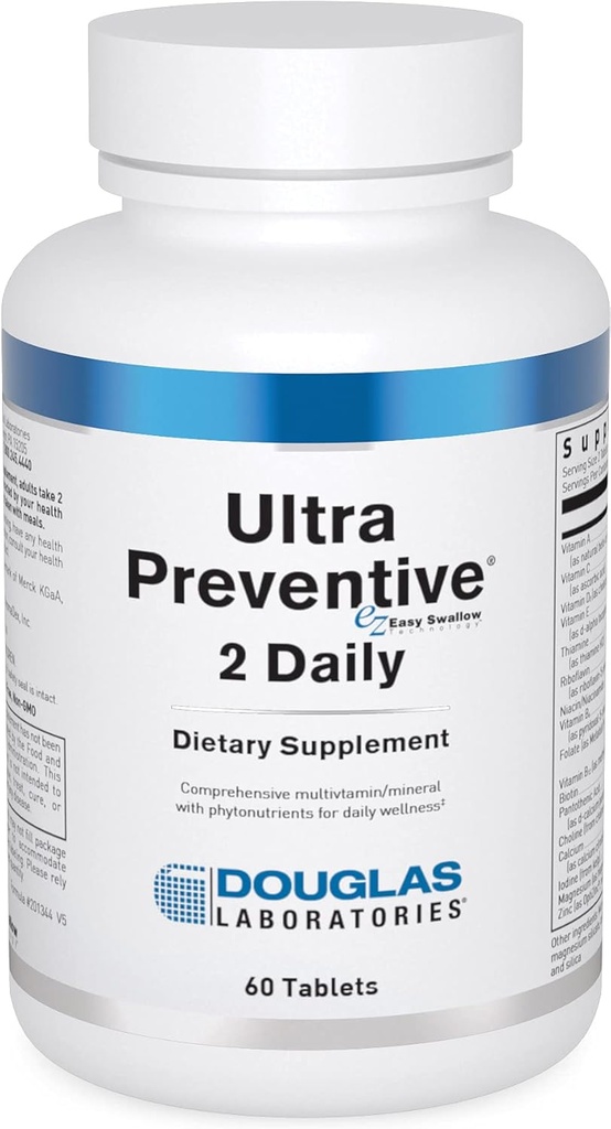 Douglas Laboratuvarlar Enerji Üretimini Desteklemek için Ultra Önleyici 2 Günlük | Multivitamin ve Mineral Supplement, Immune Function ve General Health* | 60 Tabletler