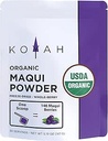 KOYAH - Organic Maqui Berry Powder 30 Σερβιτόρες (1 Scoop = 146 μούρα ή 1/8 Κύπελλο Fresh), Χιλής Καλλιεργούνται, Παγωμένα, Whole-Berry Powder