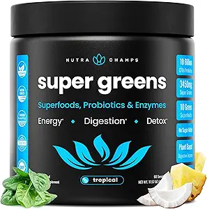 NutraChamps Super Greens Powder Premium Superfood 