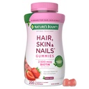 Nature's Bounty Optimal Solutions Saç, Skin ve Nails Pectin Gummies, 2500 mcg Biotin Per Service, No Stick Gummy, Vegetarian Formula, Strawberry Flavor, 200 sayı, 100 Toplam Hizmetler