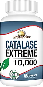 Rise-N-Shine Catalase Extreme Supplement 10.000 με Saw Palmetto, Biotin, Fo-Ti, PABA - συμπληρώματα μαλλιών για Ισχυρά Μαλλιά - 60 κάψουλες