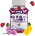 Χωρίς ζάχαρη Liver Cleanse Detox & Repair Gummies - 1500mg συμπλήρωμα γαϊδουράγκαθο γάλακτος με Artichoke, Dandelion και 20+ Βότανα - Απαραίτητο συμπλήρωμα στήριξης ήπατος για άνδρες και γυναίκες (60 Vegan Gummies)