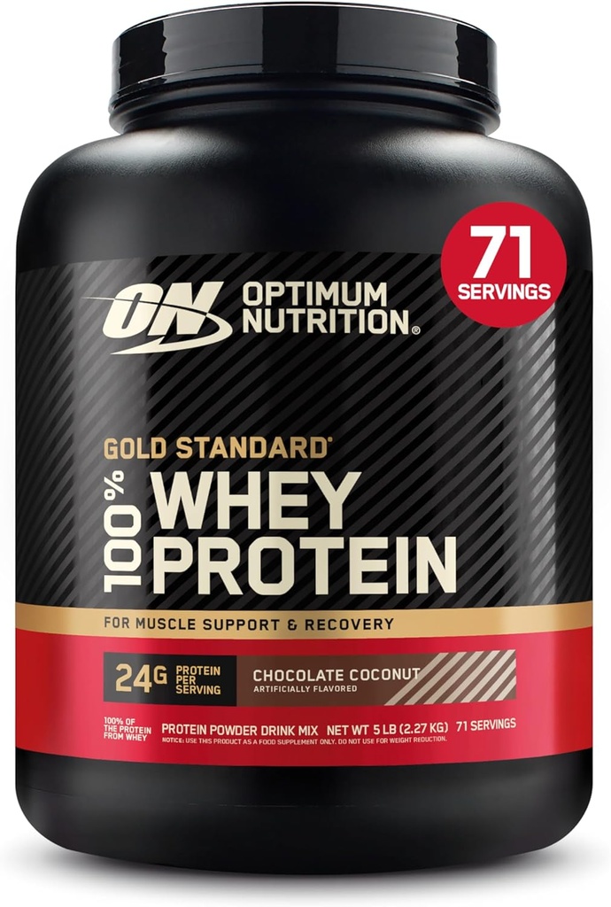 Optimum Beslenme Altın Standardı 100% Whey Protein Toz, Chocolate Coconut, 5 Pound (Pazar Mayıs Vary)