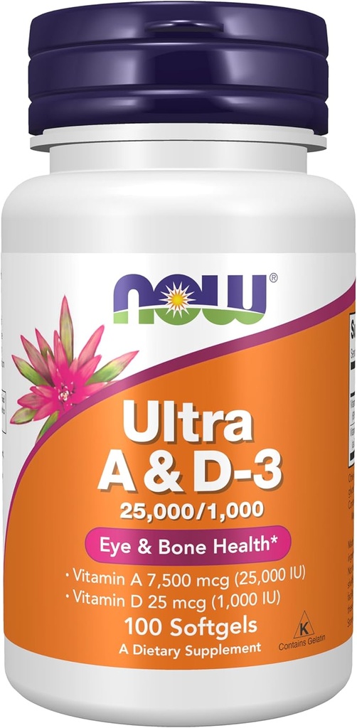 Şimdi Gıdalar Tamamlar, A & D35.000 /1,000 IU, Eye Health*, Essential Nutrition, 100 Softgels