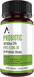 Ascendant Beslenme Bacillus Subtilis Probiyotik - Kadınlar ve Erkekler için 30 Milyar CFU Multi-Strain Probiyotikler - Destekler Digestive and Gut Health - 30 Capsules