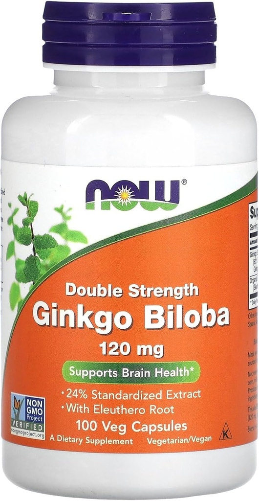 NOW Τρόφιμα Ginkgo Biloba, 120 mg, 100 κάψουλες Veg
