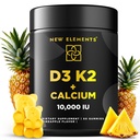 D3 K2 Gummies 10000 IU ile 100 mg - VIT D3 Yetişkinler için - Mk7 Vitamin K2 100 • Erkekler ve Kadınlar için Vitamin D Supplement - Vegan Gluten Ücretsiz Non-GMO