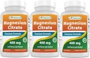 Best Naturals Μαγνήσιο Κιτρικό (Citrato de Magnesio) 400mg 250 δισκία (400 mg στοιχειακό μαγνήσιο ανά 2 δισκία) (3)