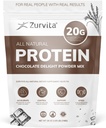 Zurvita - Chocolate Delight Protein Toz - 20g protein, Probiyotikler, 24+ Vitaminler ve Mineraller - Yapay Tatlıcılar - 26oz (20 Hizmet)
