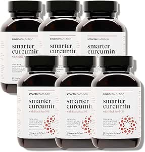 Smarter Beslenme Curcumin Softgels - Vegan Yüksek Abvitamin 400 mg Curcumin Supplement Standartized to% 95 Tetrahidroids + Black Seed Oil & Ginger for Common & Immune Health - 360 Ct