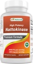 Best Naturals Υψηλή ισχύς Nattokinase 4000 FU ανά υπηρεσία / 200 mg ανά υπηρεσία, 240 κάψουλες Vegetarain. Χωρίς γλουτένη.