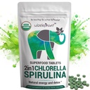Organik Spirulina Chlorella Tabletleri - 50 Hizmet - 2in-1 Superfood Algae Supplement for Natural Immune Support, Detox and Energy Boost. Broken Cell Wall. Organik klorophyll. Espirulina