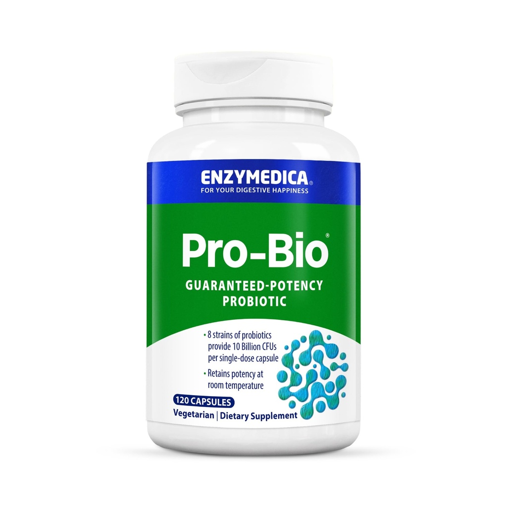 Enzymedica, Pro- Bio, Ράφιο σταθερό, Στομάχι-Acid Ανθεκτικό Προβιοτικό για Υγιή Διέγερση, 10 δισεκατομμύρια CFU, 120 κόμης