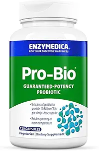 Enzymedica, Pro-Bio, Shelf Stable, Stomach-Acid Resistant Probiotic for Healthy Digestion, 10 Billion CFU, 120 Count