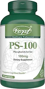 Phosphatidylserine 100 mg 120 Vegan Capsules (PS-100) | Bilişsel Sağlık, Focus ve Concentration | Memory Support...