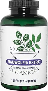 Vitanica Rauwolfia Extra, Cardiovascular Support Supplement, Vegan, 180 Capsules