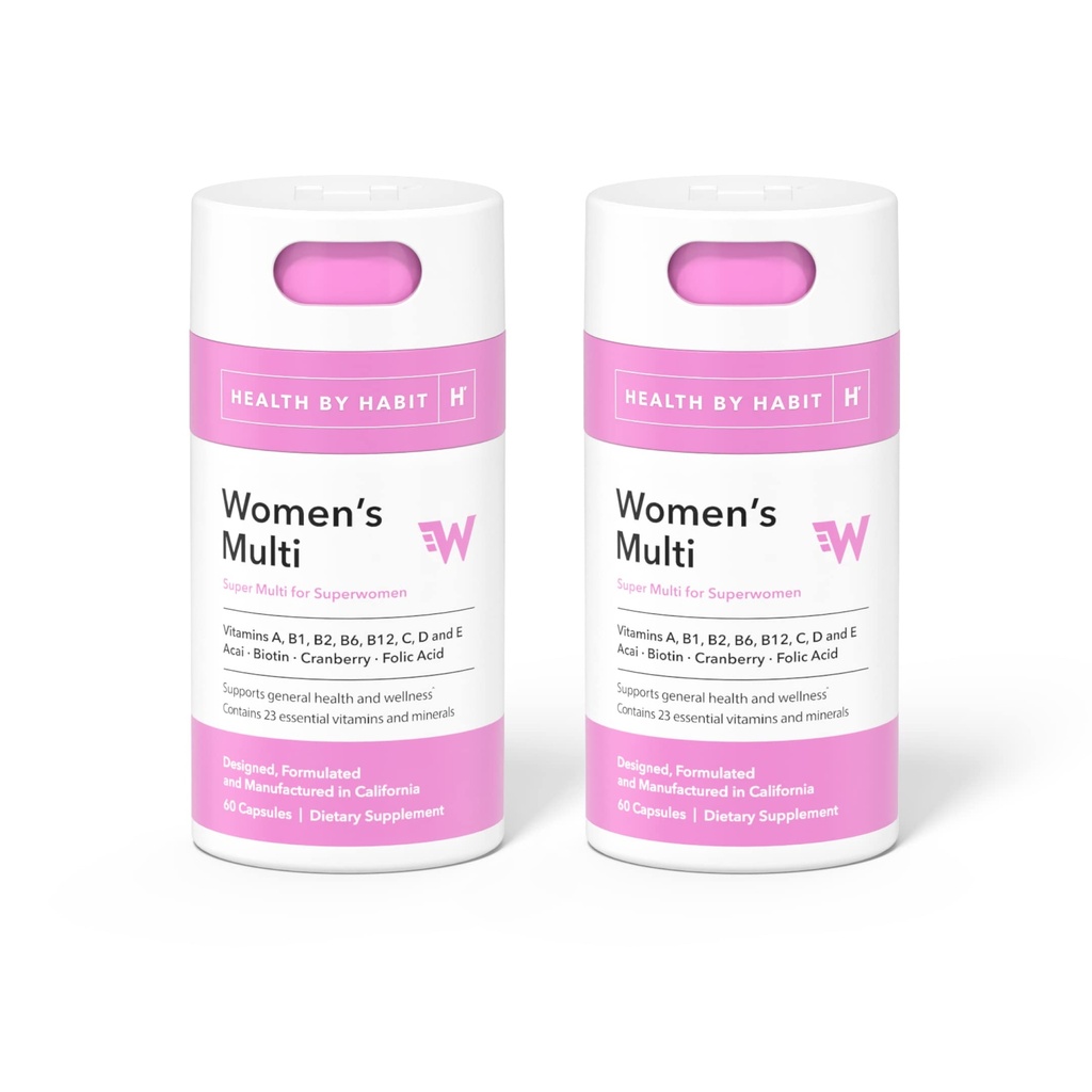 Υγεία από Habit Women Multi Supplement 2 Pack (120 Κάψουλες) - 23 Ουσιώδεις Βιταμίνες και Ορυκτά, Υποστηρίζει Γενική Υγεία & Ευεξία, Μη ΓΤΟ, Χωρίς Ζάχαρη (2 Pack)