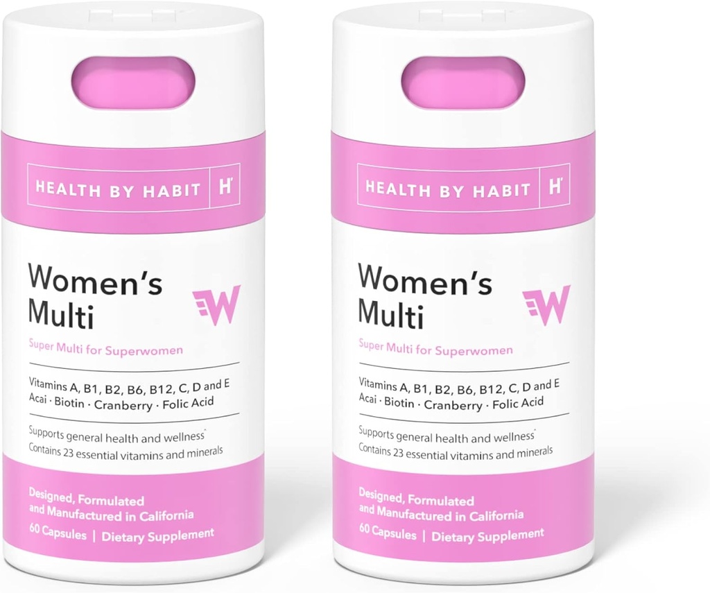 Sağlık Habit Womens Multi Supplement 2 Pack (120 Capsules) - 23 Temel Vitaminler ve Mineraller, Destekler Genel Sağlık & Wellness, Non-GMO, Sugar Free (2 Pack)