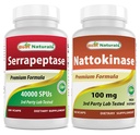 En İyi Doğallar Serrapeptase 40000 SPUs & Nattokinase 100 Mg