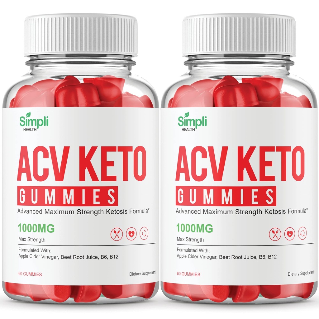 Simpli Health ACV Keto + Gummies, SimpliHealth ACV Keto Supplement Gummies - maksimum Güçlü, Simpli ACV Gummys, All Natural Support Advanced Formula, SimpliACV Gummy Yorumları (2 Pack)