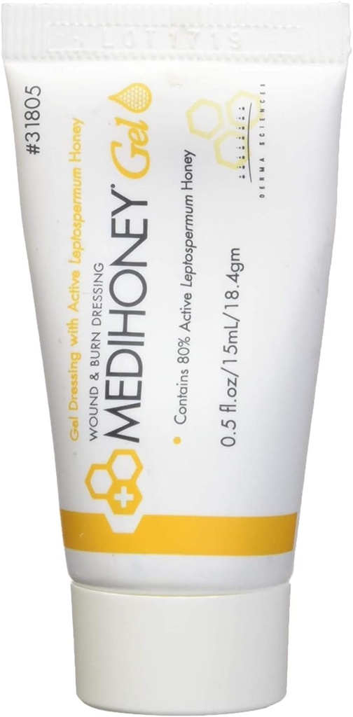 Βελτιωμένο Medihoney Gel Τραύμα και & Burn Dressing από τις επιστήμες Derma, 0,5 oz,