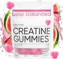 Bear Balanced Creatine Gummies for Men & Women - Creapure® Creatine Monohydrate, L-Θεανίνη, L-Τυροσίνη & B12 για την ανάπτυξη των μυών, δύναμη, εστίαση, ενέργεια & υγεία - χαμηλή θερμίδα, ζάχαρη-ελεύθερο, & Vegan