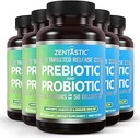 Zentastic Probiotics & Prebiotics Supplement - 50 Billion CFU - για την Ανοσοποιητική & Πεθητική Υγεία Ανδρών & Γυναικών - 16 Strains - Ράφι Σταθερό - 300 Καθυστερημένες κάψουλες απελευθέρωσης