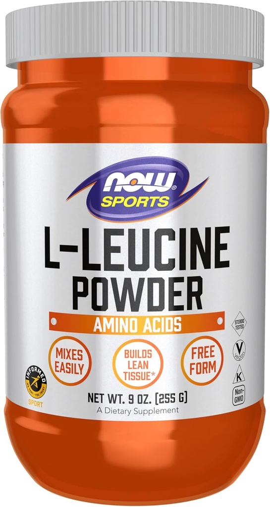 Şimdi Gıdalar Spor Beslenme, L-Leucine Toz, Lean Tound*, Amino Asits, 9-Ounce